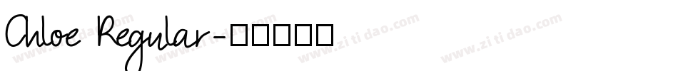 Chloe Regular字体转换